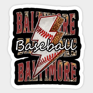 Graphic Baseball Baltimore Proud Name Team Vintage Sticker